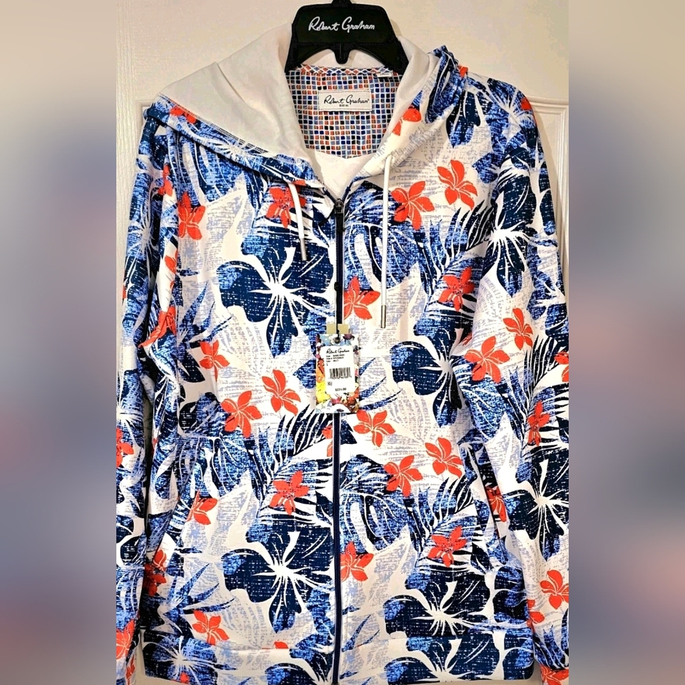 ROBERT GRAHAN HOODIE SIZE LARGE NEW WITH TAGS.
